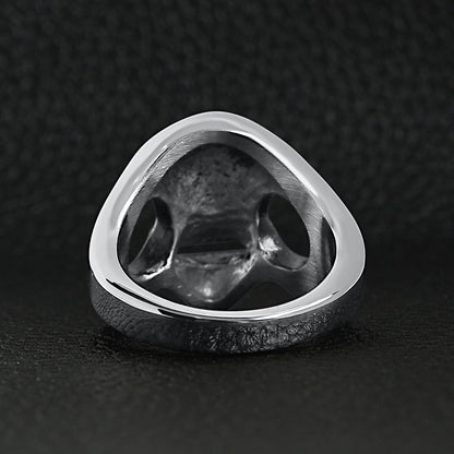 Stainless Steel Polished Skull Unisex Ring