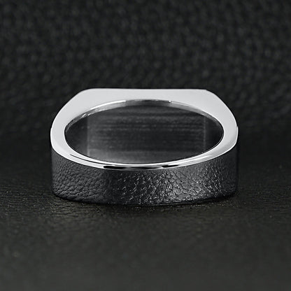 Stainless Steel Motorcycle Club MC Insignia Signet Ring