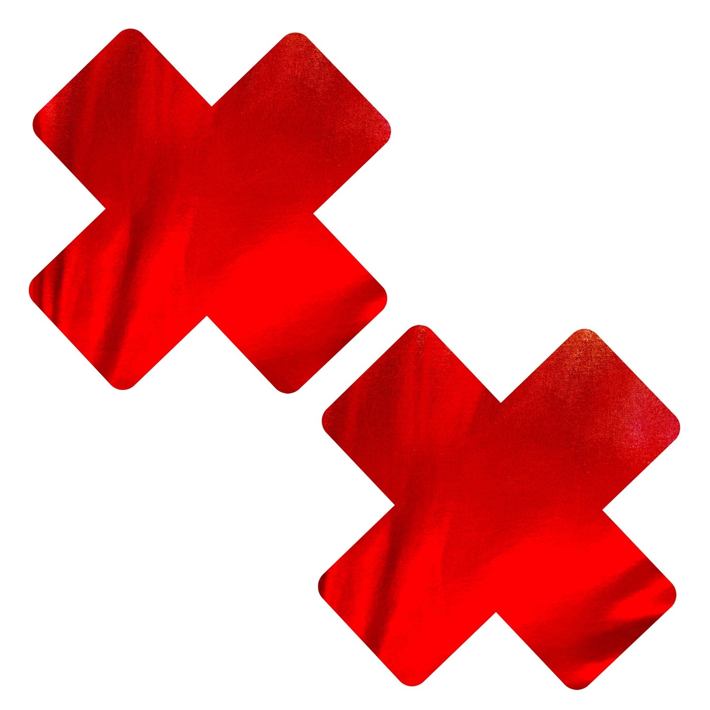 Bloody Nightmare Red Foil X Nipple Cover Pasties: Red / O/S