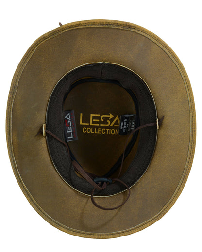 Sahara Leather Hats Western Style for Men and Women shapeabl: Tan Brown / L
