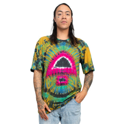 Psychedelic Tie-dye Unisex Tee: Grey / Medium