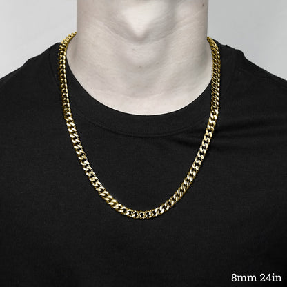 Gold Diamond Cut Curb Chain