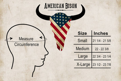 American Bison Crushable Cowboy Hat with Braided Hat Band: Brown / Large