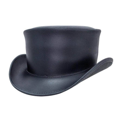 Genuine Leather Top Hat - Style Marlow Unbanded: Burnt Honey / XL