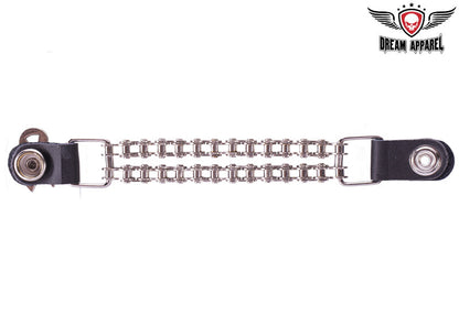 Double Chain Cancer Awareness Ribbon Motorcycle Vest Extender