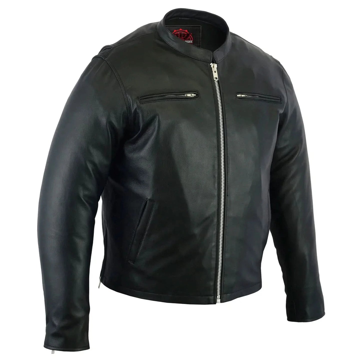 Men's Black Sporty Cruiser Jacket with Removable hood