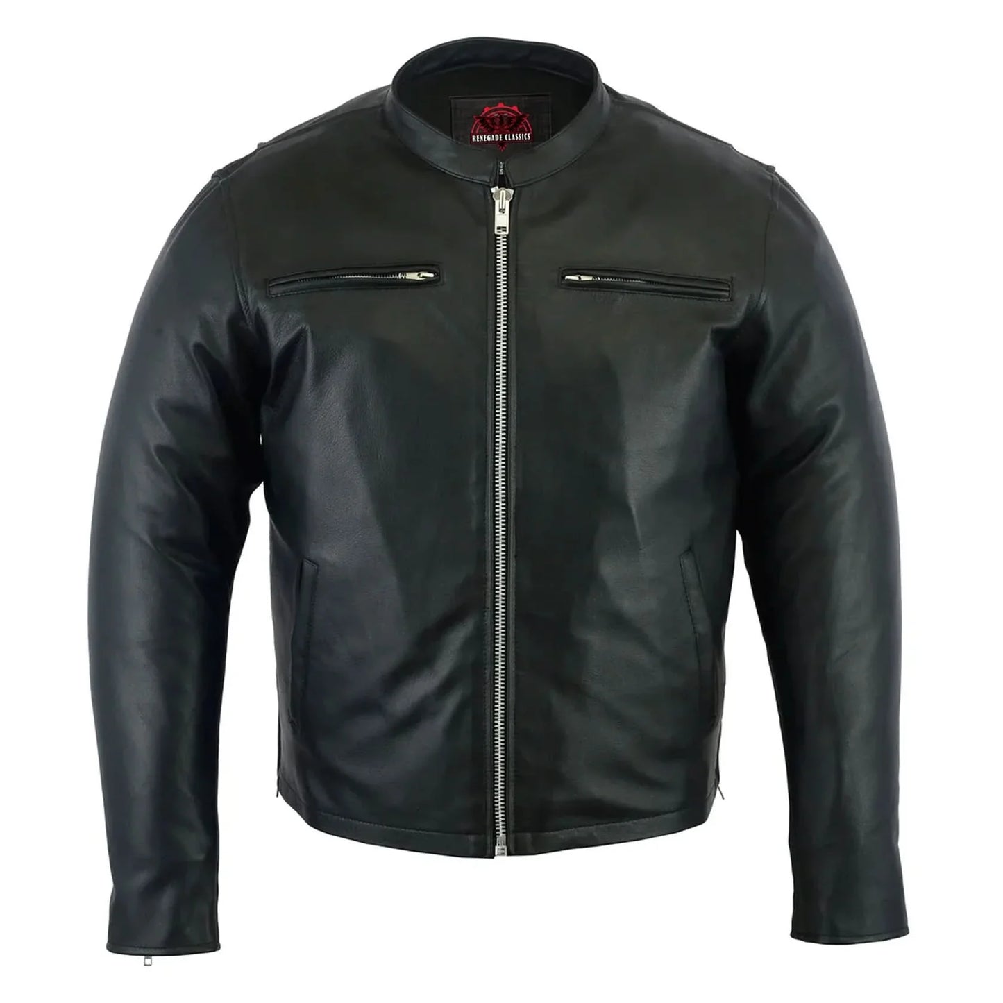 Men's Black Sporty Cruiser Jacket with Removable hood