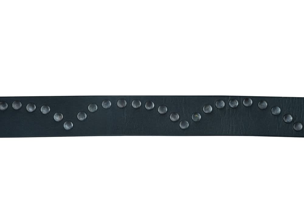 BLT Super Cool Curved Pattern Studded Leather Belt - view 3