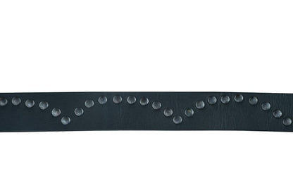 BLT Super Cool Curved Pattern Studded Leather Belt - view 3