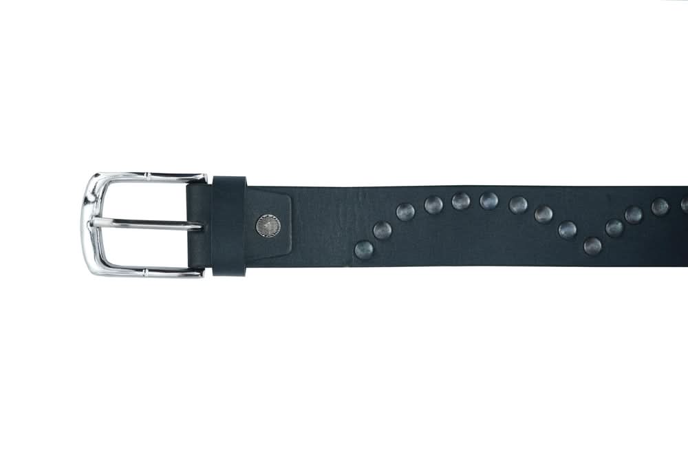 BLT Super Cool Curved Pattern Studded Leather Belt - view 4