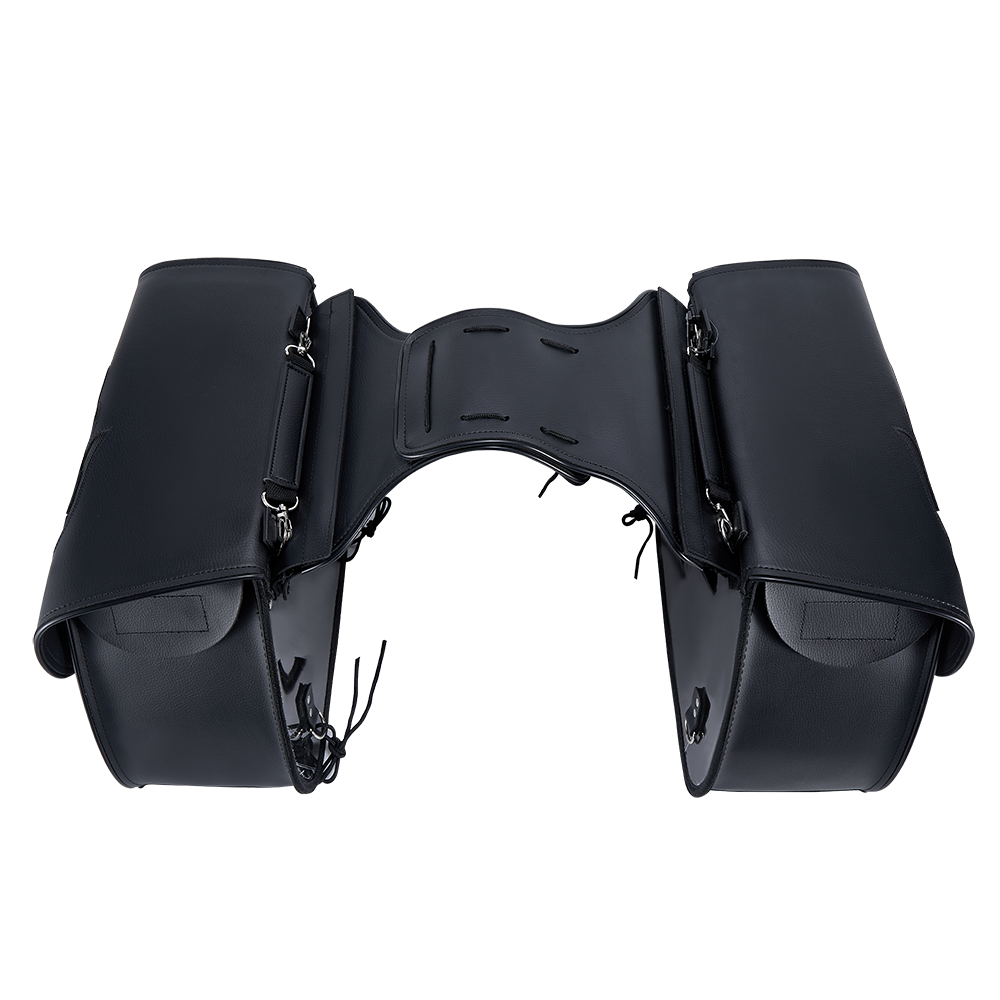 Dream Apparel PVC Motorcycle Saddlebag with Flame
