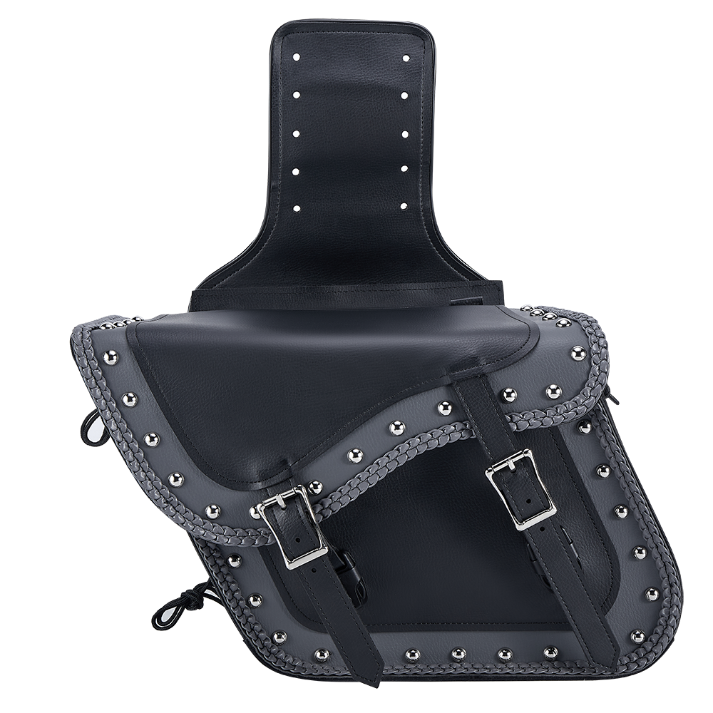 Dream Apparel PVC Motorcycle Saddlebag with Flame
