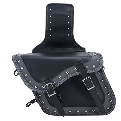 Dream Apparel PVC Motorcycle Saddlebag with Flame