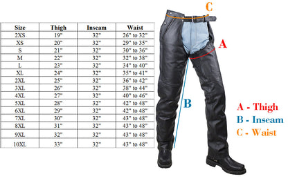 Naked Cowhide Leather Chaps