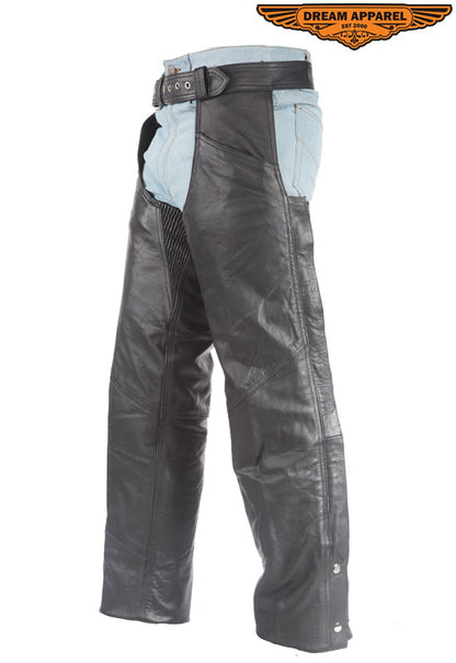 Leather Chaps With Gathered Fitting