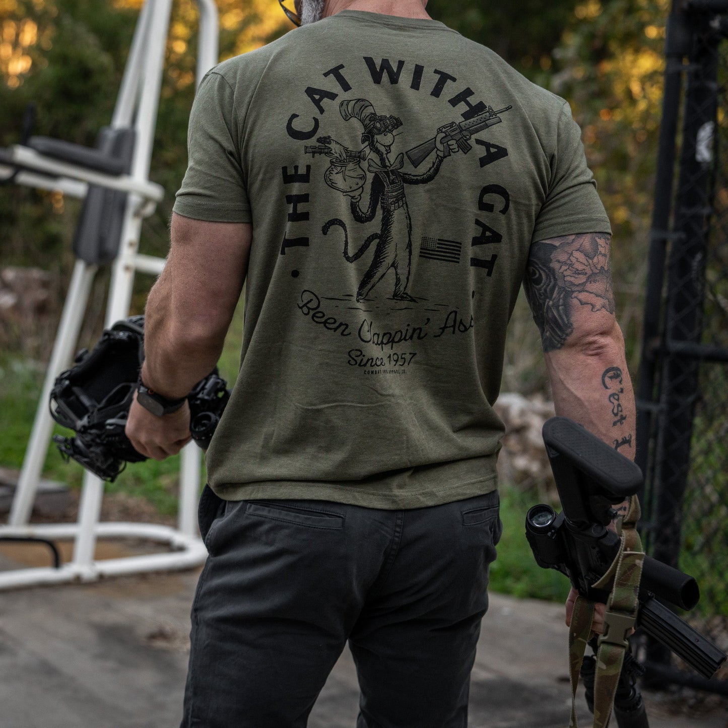 The Cat With A Gat Remix Men's T-Shirt