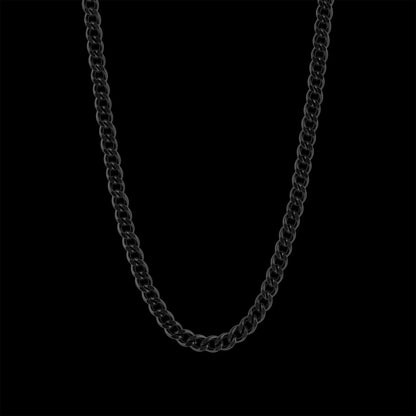 Black Stainless Steel Curb Chain Necklace