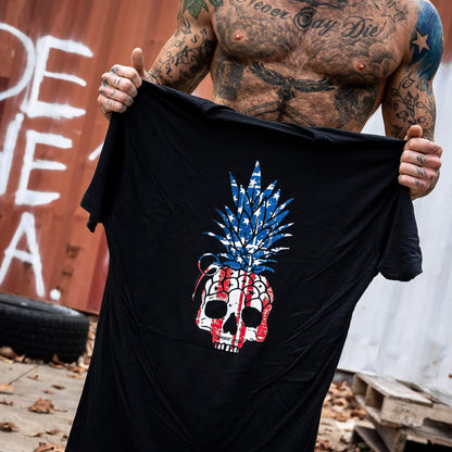 American Flag USA Pineapple Grenade Men's T-Shirt