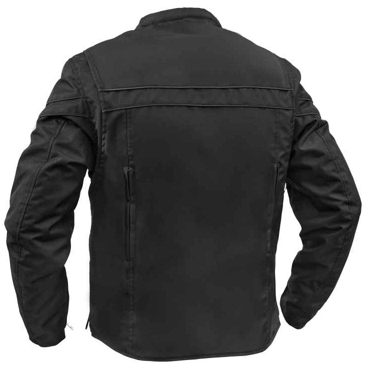 All-Season Men's Textile  Motorcycle Jacket with Reflective Stripes