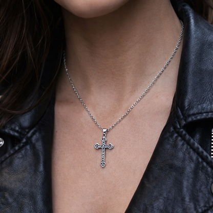 Crystal Cross Pendant Necklace