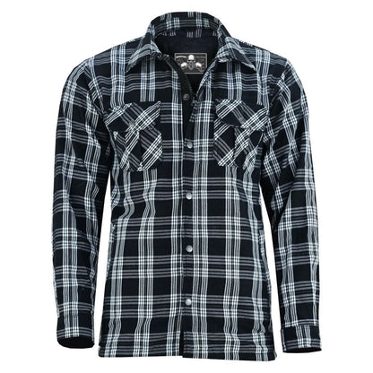 Checkered Men's Armored Black and White Flannel Shirt - view 3