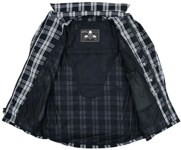 Checkered Men's Armored Black and White Flannel Shirt - view 5