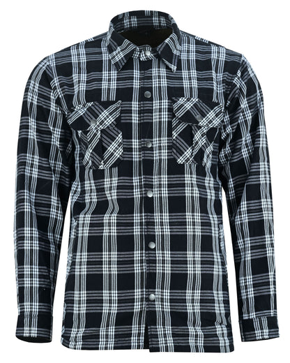 Checkered Men's Armored Black and White Flannel Shirt - view 7