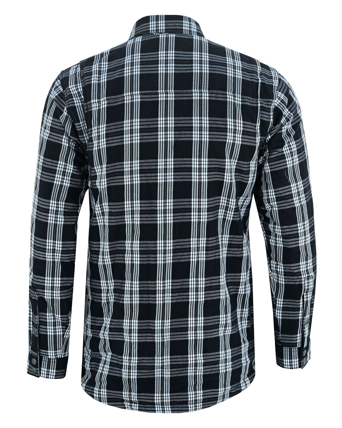 Checkered Men's Armored Black and White Flannel Shirt - view 8