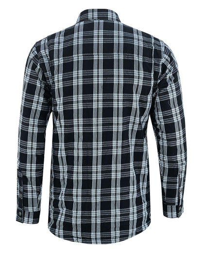 Checkered Men's Armored Black and White Flannel Shirt - view 8