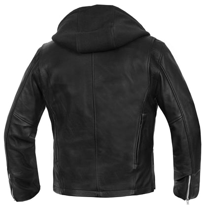 Men's Black Sporty Cruiser Leather Jacket - view 2