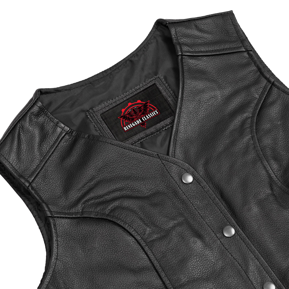 Clara Women's leather motorcycle vest - view 7