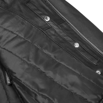 Classic Star Black Men's Leather Motorcycle Jacket – Adjustable Fit - view 6