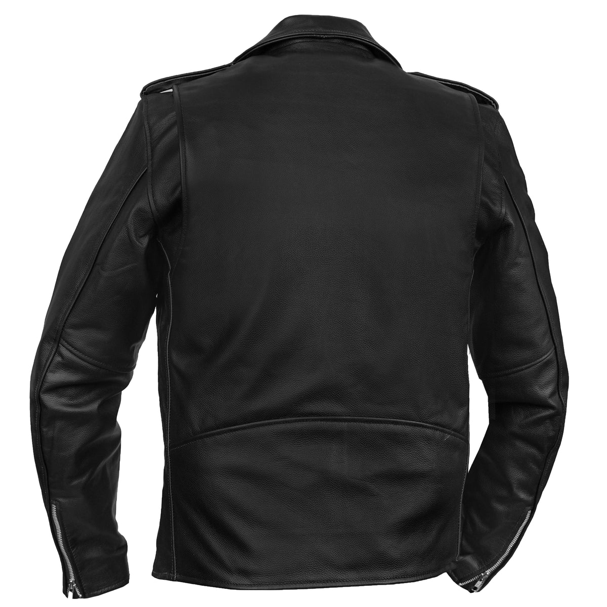Men's Classic Plain Side Police Style M/C Jacket - TALL - view 2