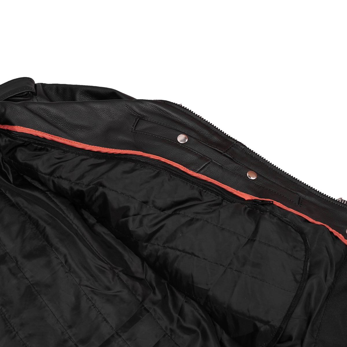 Men's Classic Plain Side Police Style M/C Jacket - TALL - view 7