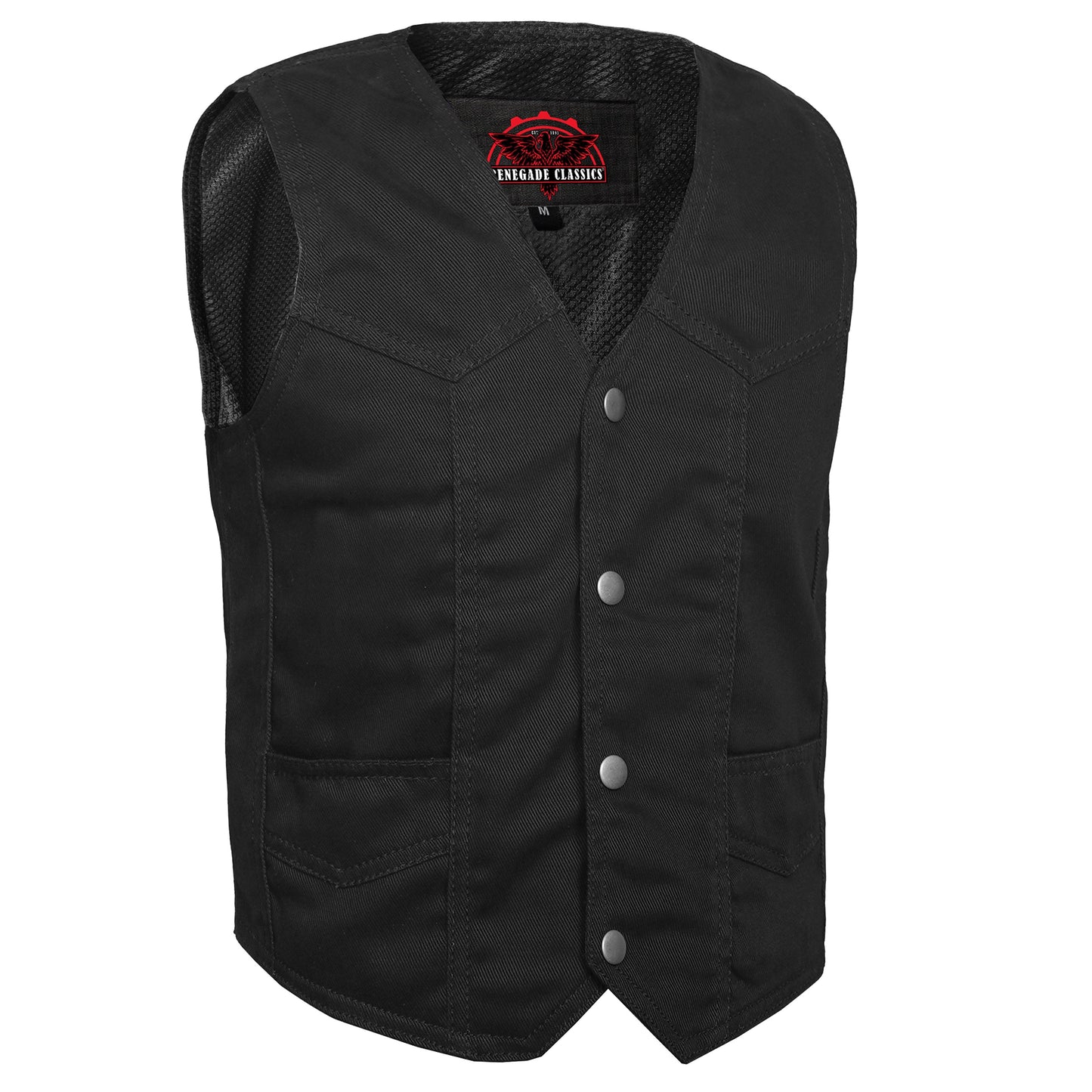 Kid's Denim Plain Side Vest