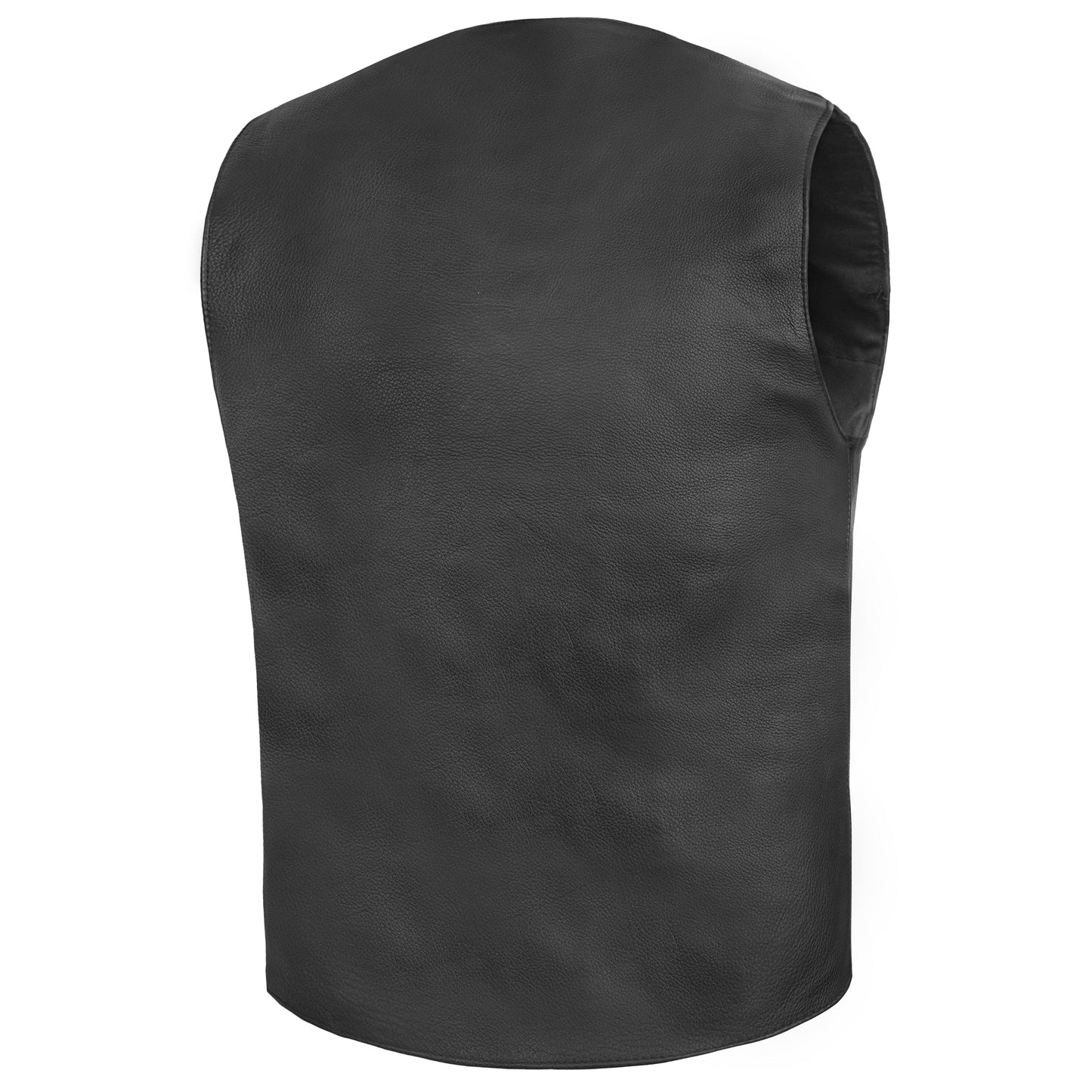 Men's Single Back Panel motorcycle vest