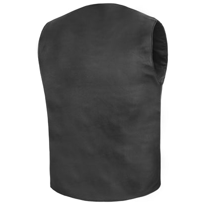 Men's Single Back Panel motorcycle vest