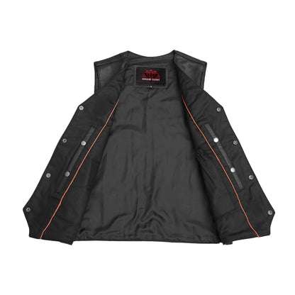 Men's Single Back Panel motorcycle vest