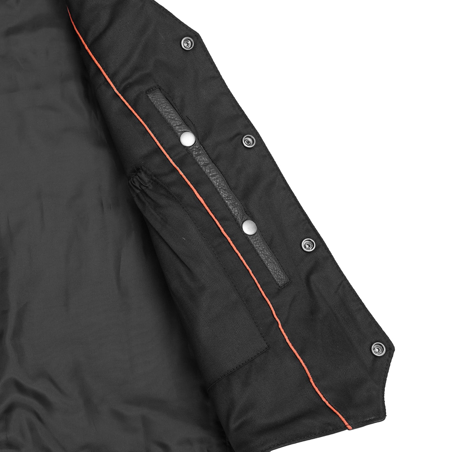 Men's Single Back Panel motorcycle vest