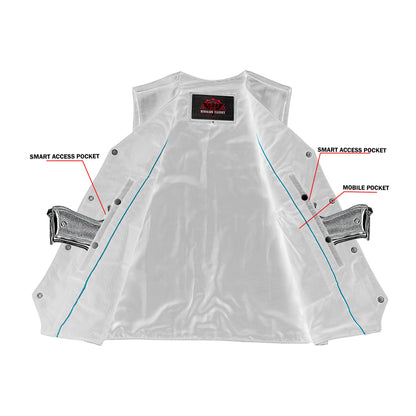 Men's Single Back Panel motorcycle vest