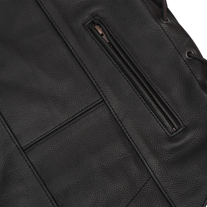 Men's Ten Pocket Utility Black Vest - TALL