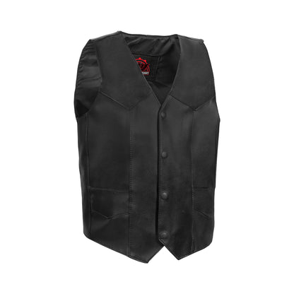 Kids Traditional Style Plain Side Vest