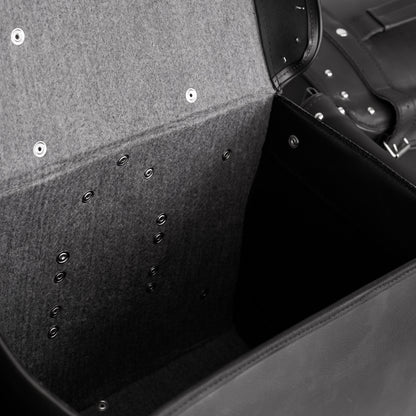 Leather Black PVC Large 4 Piece Motorcycle Touring Tail Bag wi