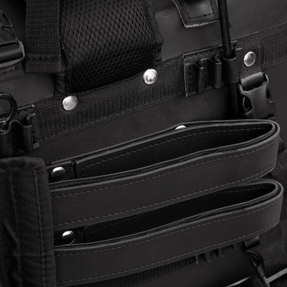 Leather Black PVC Large 4 Piece Motorcycle Touring Tail Bag wi