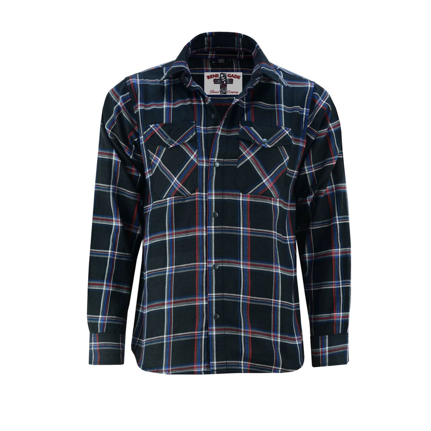 Flannel Shirt - Black, Red and Blue