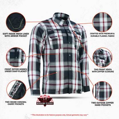 Alpha Check - White & Red Black