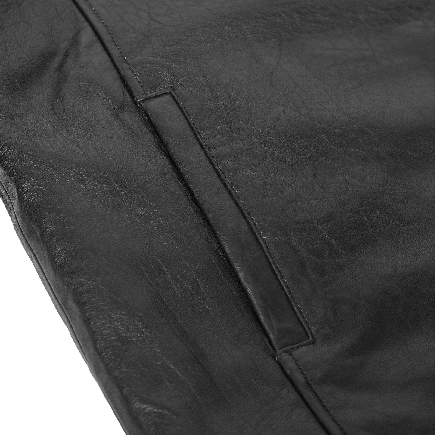 Men's Black Drum Dyed New Zealand Lambskin Jacket