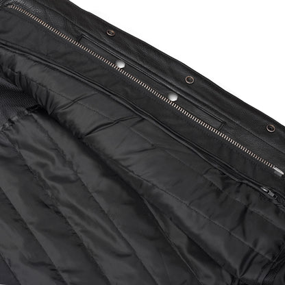 Men's Black Utility Style Motorcycle Jacket