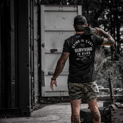 Dying is Easy. Surviving Is Hard Men's T-Shirt