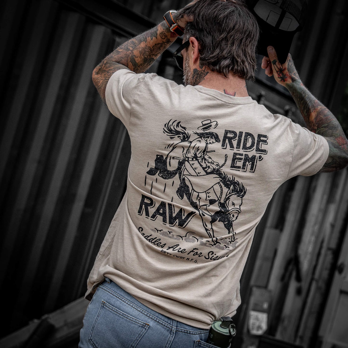 Ride 'Em Raw - Saddles Are For Sissy's Men's T-Shirt